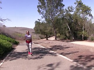 Outdoors fucking standing b continuously Alycia Starr and a very unintentional stranger